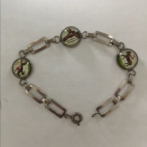 Vintage  1920’s Sterling Equestrian Bracelet